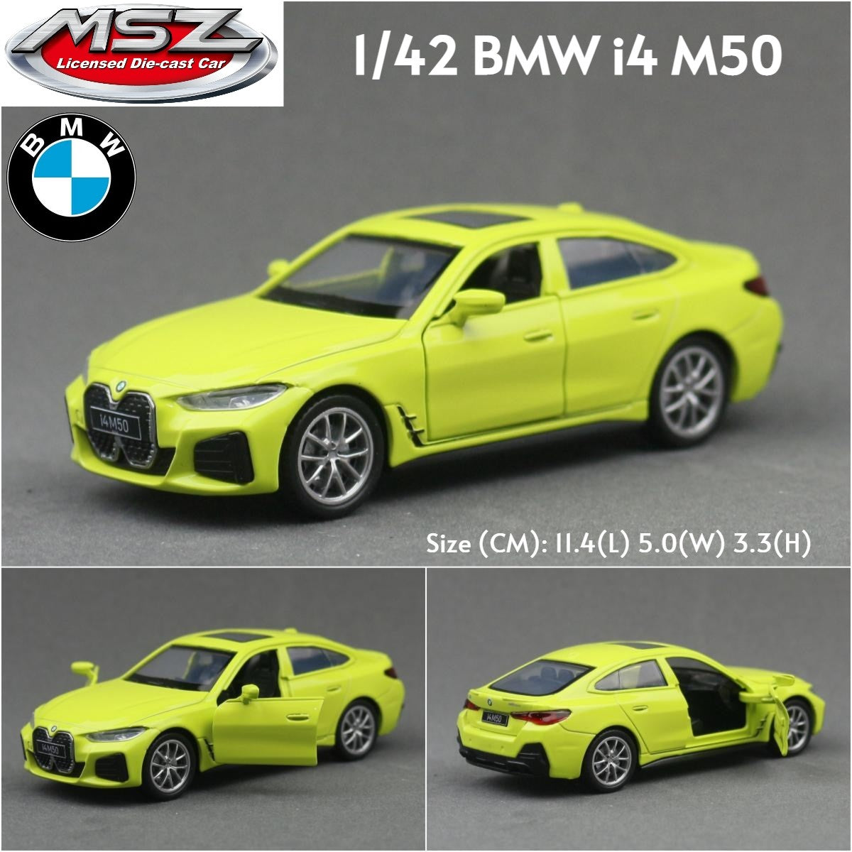 MSZ 1/43 BMW M3 M4 X6 X7 Mini Cooper SUV Carro Esportivo de Corrida Brinquedo Modelo Diecast Metal Miniatura Coleção de Fricção Presente Infantil