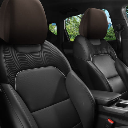 1Pcs Black Premium Cloth Headrest Cover For Car, Truck, SUV, Auto Universal Fit Interior Decorative Parts