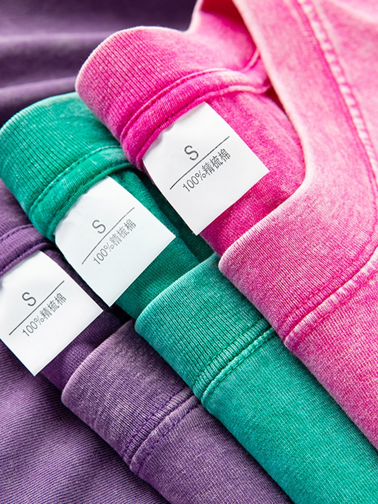 Men's Women Washed Vintage T-Shirts Street Hip Hop Retro Punk T Shirt Harajuku Casual Cotton Short Sleeve Couple TShirts Tees