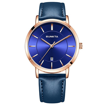 LIGE Sunkta Man Watch Fashion Luxury Waterproof Ultra Thin Date Casual Clock Leather Classic Quartz Watches for Men Reloj Hombre