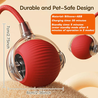 Novo Brinquedo Interativo de Bola para Cães, Bola Automática para Cães Recarregável, Brinquedo Interativo Inteligente para Filhotes, Bolas Inteligentes para Cães