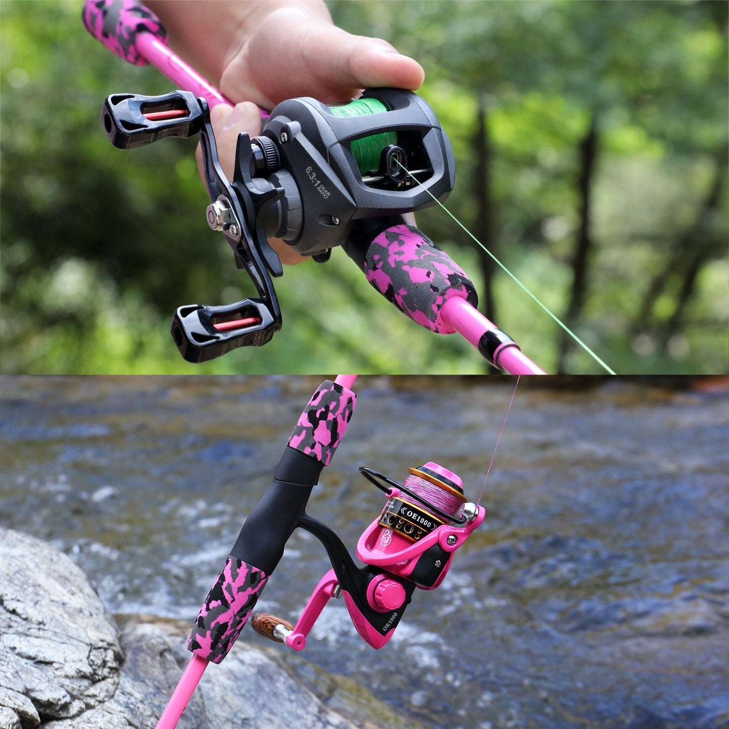 Sougayilang 5 Section Spinning Casting Rods 1.7m Ultralight Weight Carbon Fiber Fishing Rod for Travel Freshwater Fishing Pesca