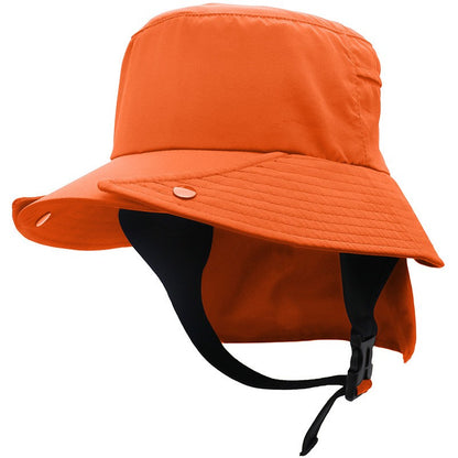 UPF50+ Men Surfing Hat Wide-brimmed Surf Cap Men Hat Breathable Brim Sunshade Quick-drying Beach Cool Cap Windproof Bucket Hat