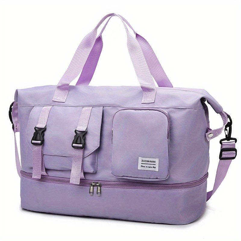 Large capacity multifunctional travel fitness bag - multi compartment design, suitable for travel, gym and daily use