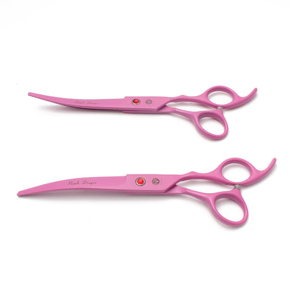 Conjunto de Tesouras para Tosa de Animais de Estimação - Tosa Profissional para Cães e Gatos, Aço Inoxidável, Afiado, Multi-Peças, Cabo Ergonômico, Aparador Durável