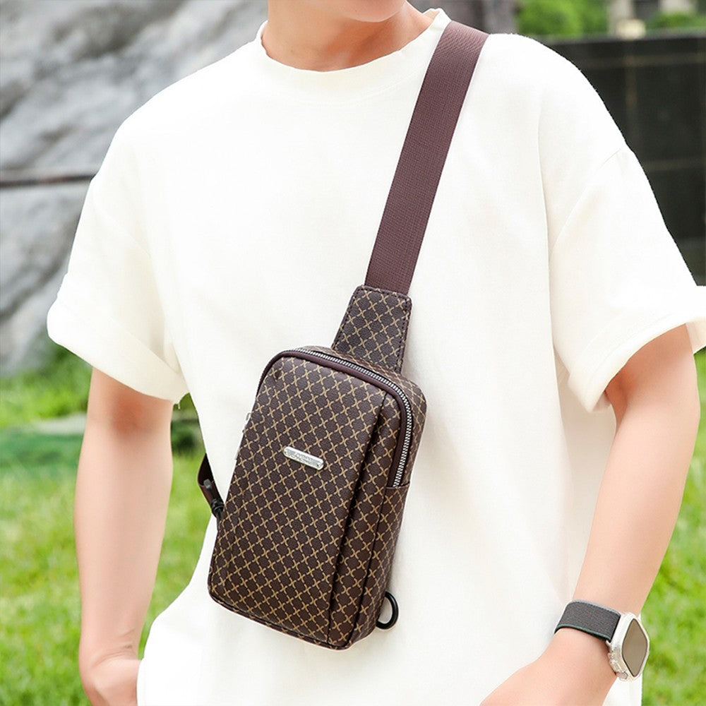 Men's Shoulder Bag, Crossbody Bag, Large-Capacity Casual Lightweight Handbag, Mobile Phone Commuter Backpack