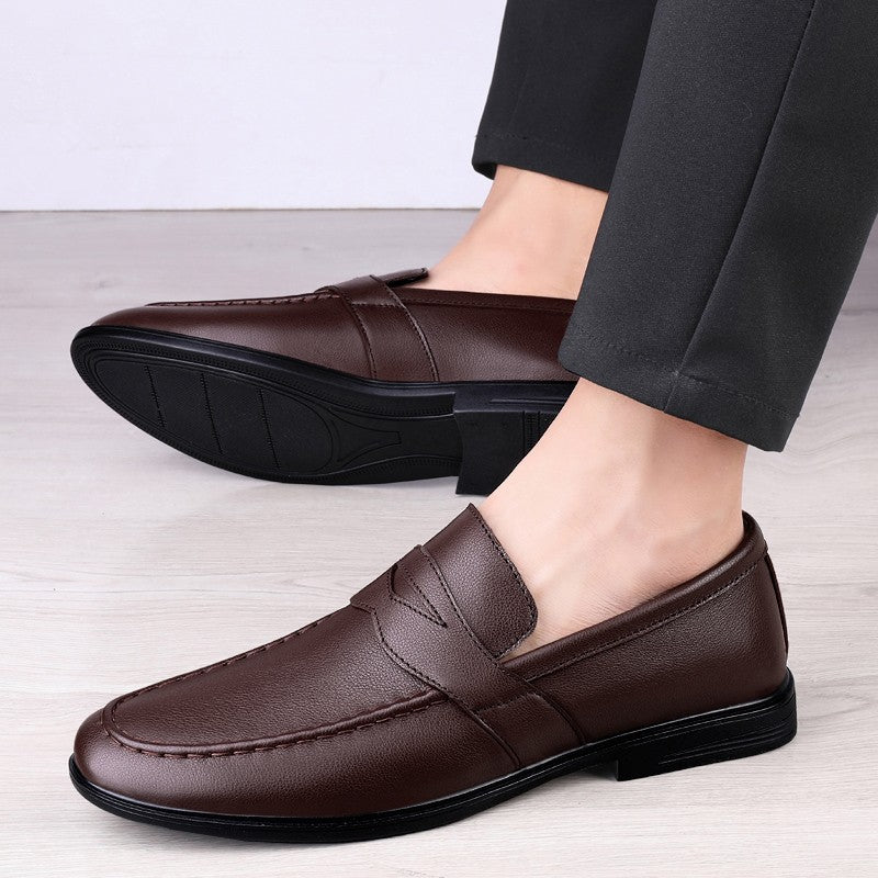 British Style Autumn Casual Leather Doudou Shoes Men's Outdoor Step on Business Shoes Fashion Handmad Designer  Single Flats