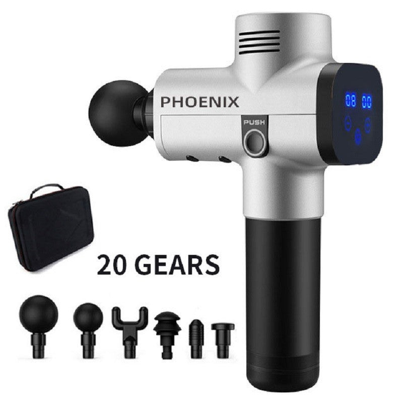 Phoenix A2 Massage Gun Relaxamento Muscular Massageador de Tecido Profundo Vibrador Dinâmico Costas Portátil de Mão Display Pistola de Fáscia Massagem