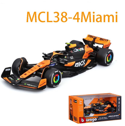 2025 MCL39 Bburago 1:43 Mclaren Mcl38 Monaco MI Grande Prêmio F1 Liga Miniatura Modelo Diecast #4 #81 Lando Norris ?Miniatura de Carro de Brinquedo