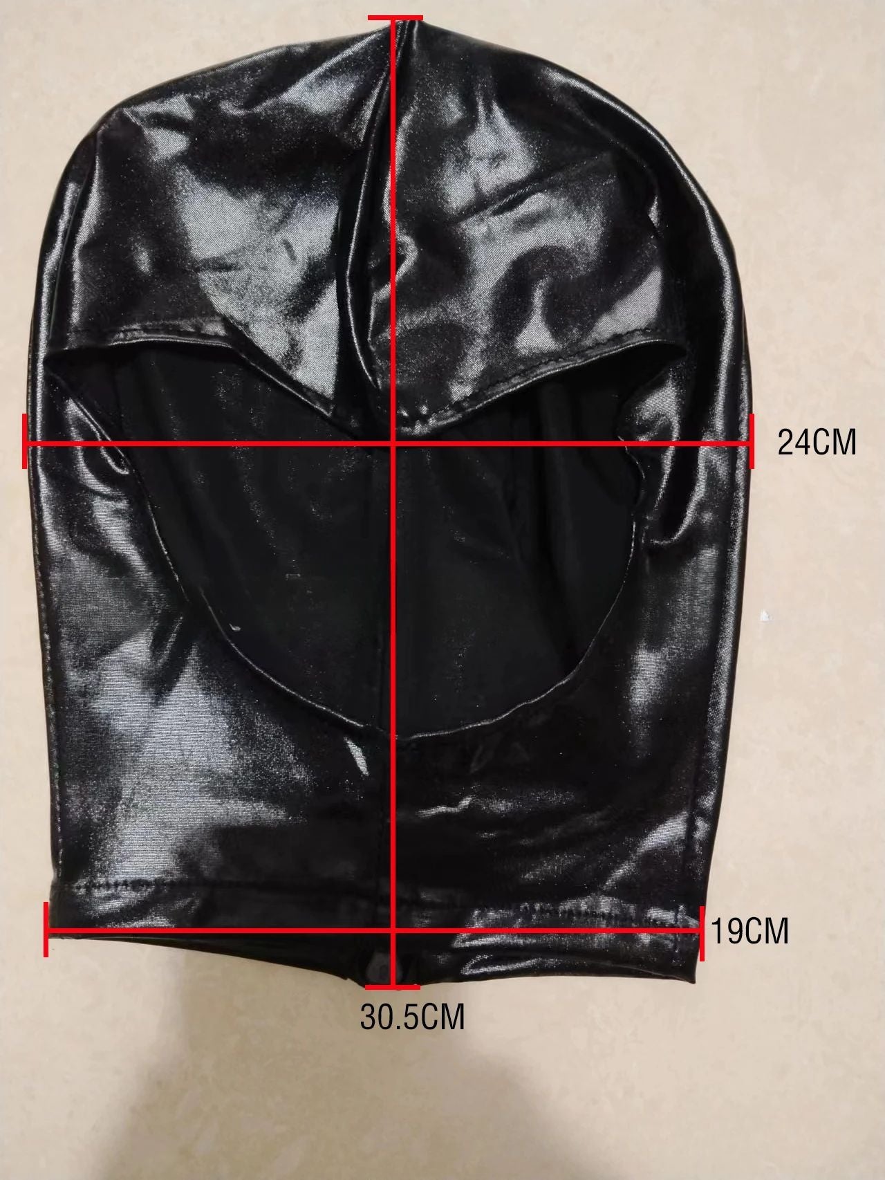 Women Mens Latex Face Mask Bronzing Cloth Open Mouth and Eye Glued Head Cover Couples Adult Face Mask Hood for Role Play Costume