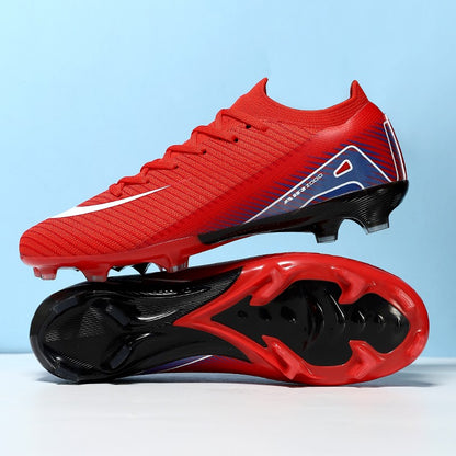 New Men Outdoor Football Boots Soccer Shoes Cleats Match Training TF/FG Grass Ankle Long Spikes Sport Hot-selling High-quality
