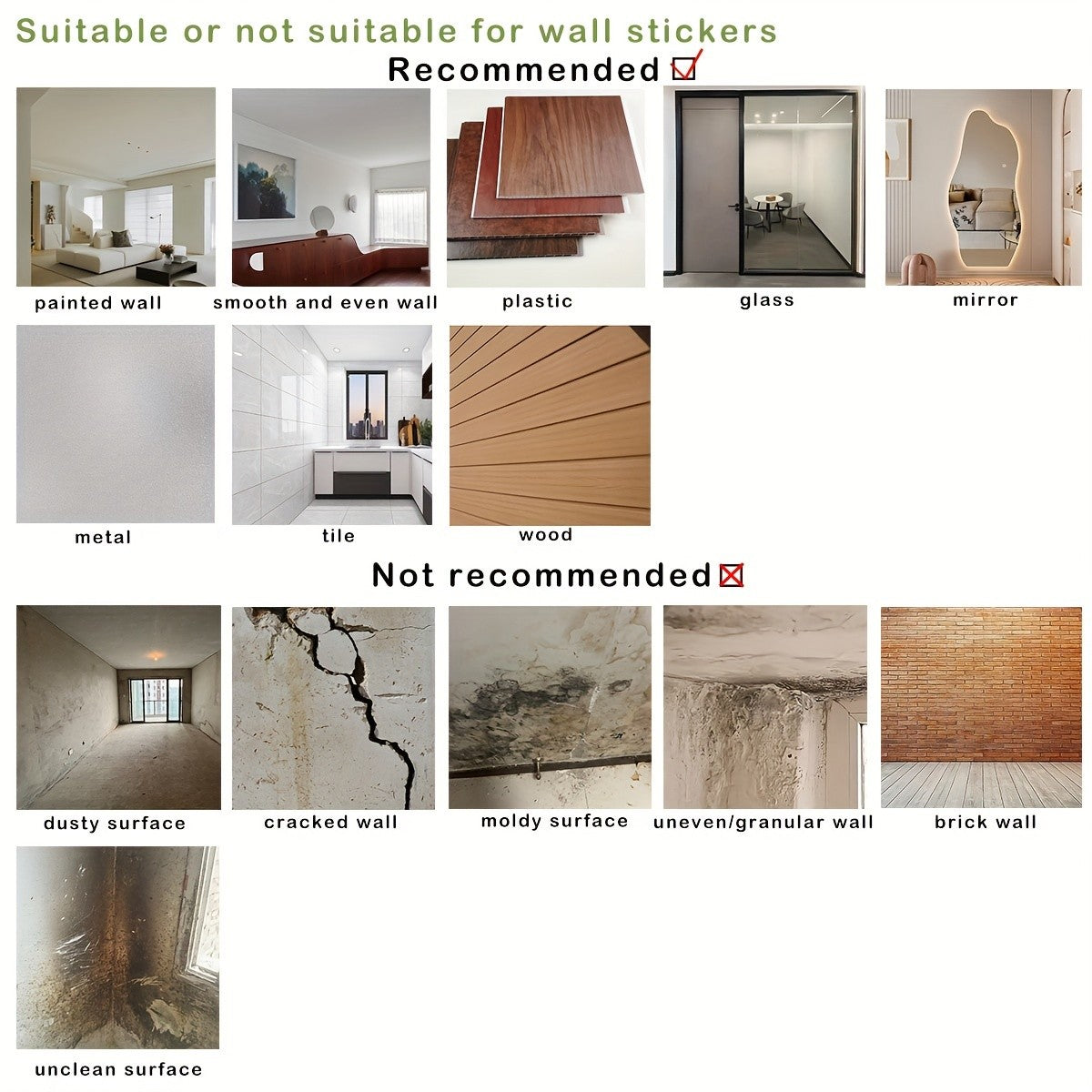 2pcs Plant Vine Flower Green Leaf Self-Adhesive Wall Stickers Removable Decorative Decal for Home Living Room Bedroom Background