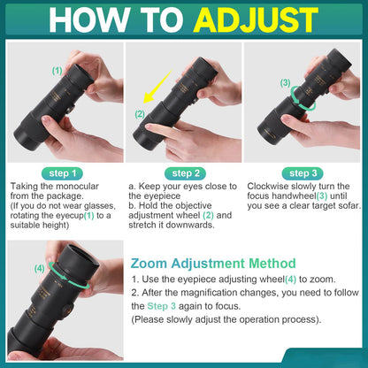 Telescópio Profissional 10-30X30, Lente Telescópica com Zoom para Celular com Tripé, Material em Liga de Alumínio, Base para Tripé, Adequado para Viagens ao Ar Livre, Fotografia de Caminhadas