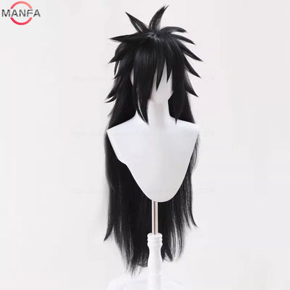Perucas de Cosplay Uchiha Madara Longas Resistentes ao Calor Cabelo Sintético Perucas de Anime de Jogo + Touca de Peruca