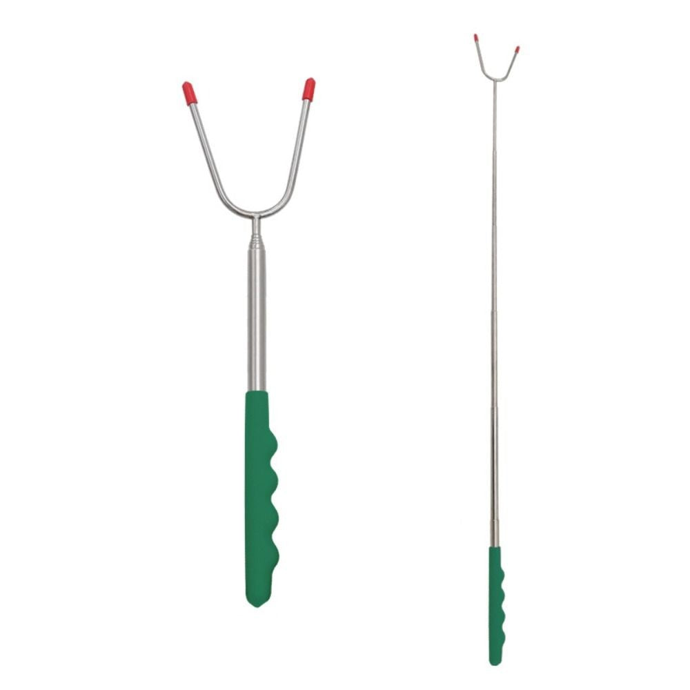 Telescopic BBQ Forks Marshmallows Roasting Sticks Stainless Steel Extendable Hot Dog Sausages Skewers Barbecue Tools