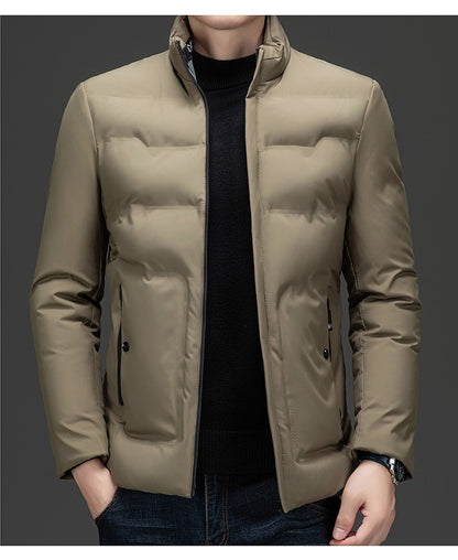 Top Grade ??????Men's Stand Collar Parka Jacket Windbreaker Coats Bubble Puffer Outerwear for Young Adults?????????????????