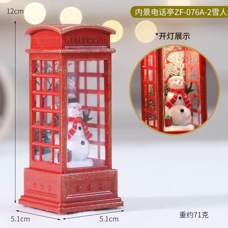 2026 Christmas Gift Christmas Crystal Ball Ornaments LED Lights Train Santa Claus Merry Christmas Decoration for Home Party Xmas