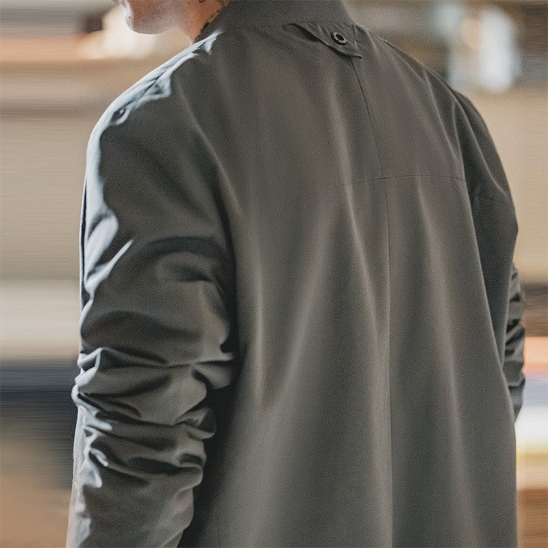 Maden Workwear American Casual Collarless Suit Jacket Men's Versatile Jacket Commuter Suit Top