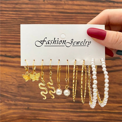 Brincos Grandes de Coração Dourado e Prateado YOBEST para Mulheres, Conjunto de Brincos Borboleta Pendurados, Presentes de Joias Femininas, Nova Moda, 2025