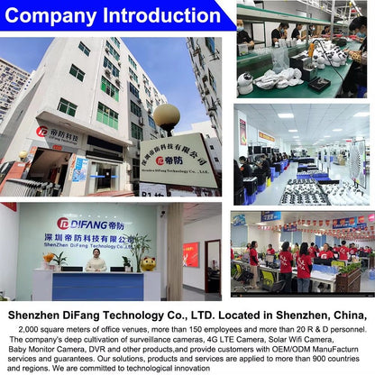 DIFANG 20MP 4 Screens WiFi Security Camera Outdoor 5X  Zoom Quad Lens Auto Tracking Waterproof Night Vision CCTV Cameras