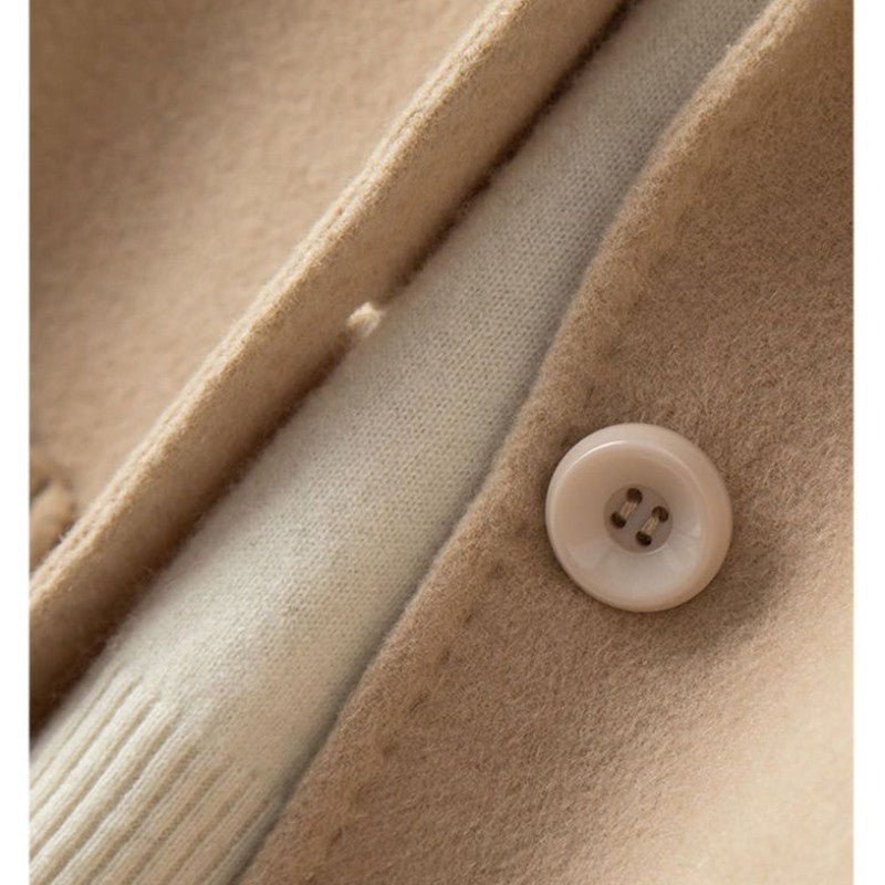 Autumn Winter Girls Fashion Mid-Long Jackets Female Casual Woolen Blends Coats Clothes Lady Korean Fashion Designer Coat