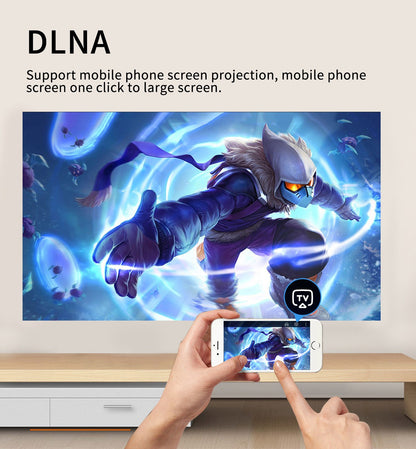 Smart Projector WIFI Mini Portable Home Theater Mobile Phone Same Screen Projector Support 4K LED Home Video Projector &Speaker