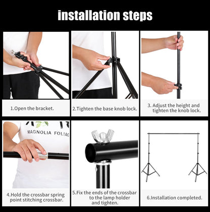 Photography Backdrop Stand Photo Studio Background Backdrops Chromakey Green Screen Support System Frame Carry Bag Light Kits