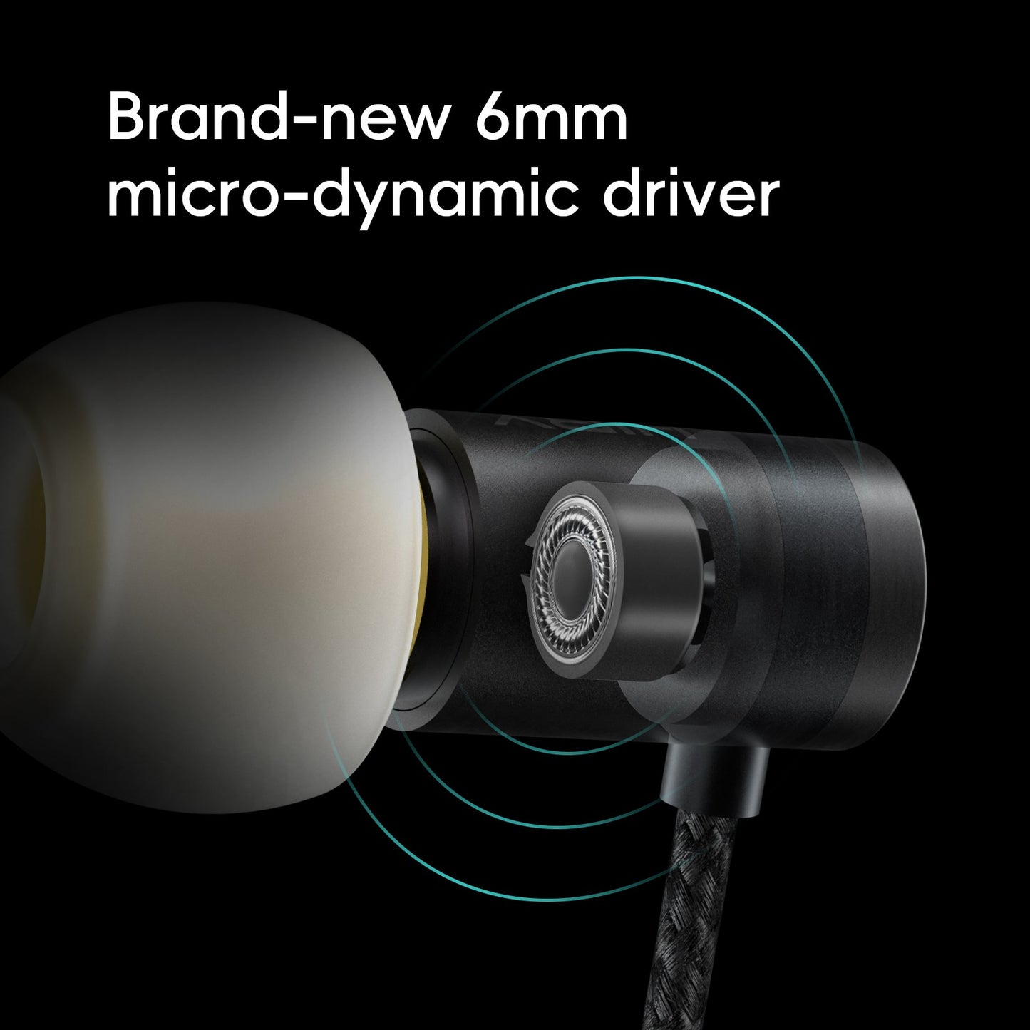 Fone de ouvido HiFi HiBy Yves 6mm Micro-dinâmico banhado a titânio, Driver de alta magneticidade, Câmara de baixa ressonância, Isolamento de ruído, Amigável à pele