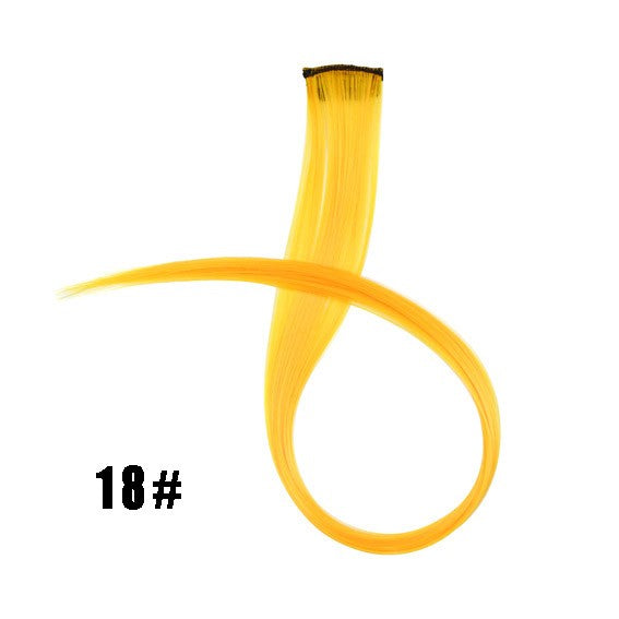 Mega Hair Tic Tac Sintético 55 cm Longo Colorido Liso Peças de Cabelo Sintéticas para Uso Diário Festas