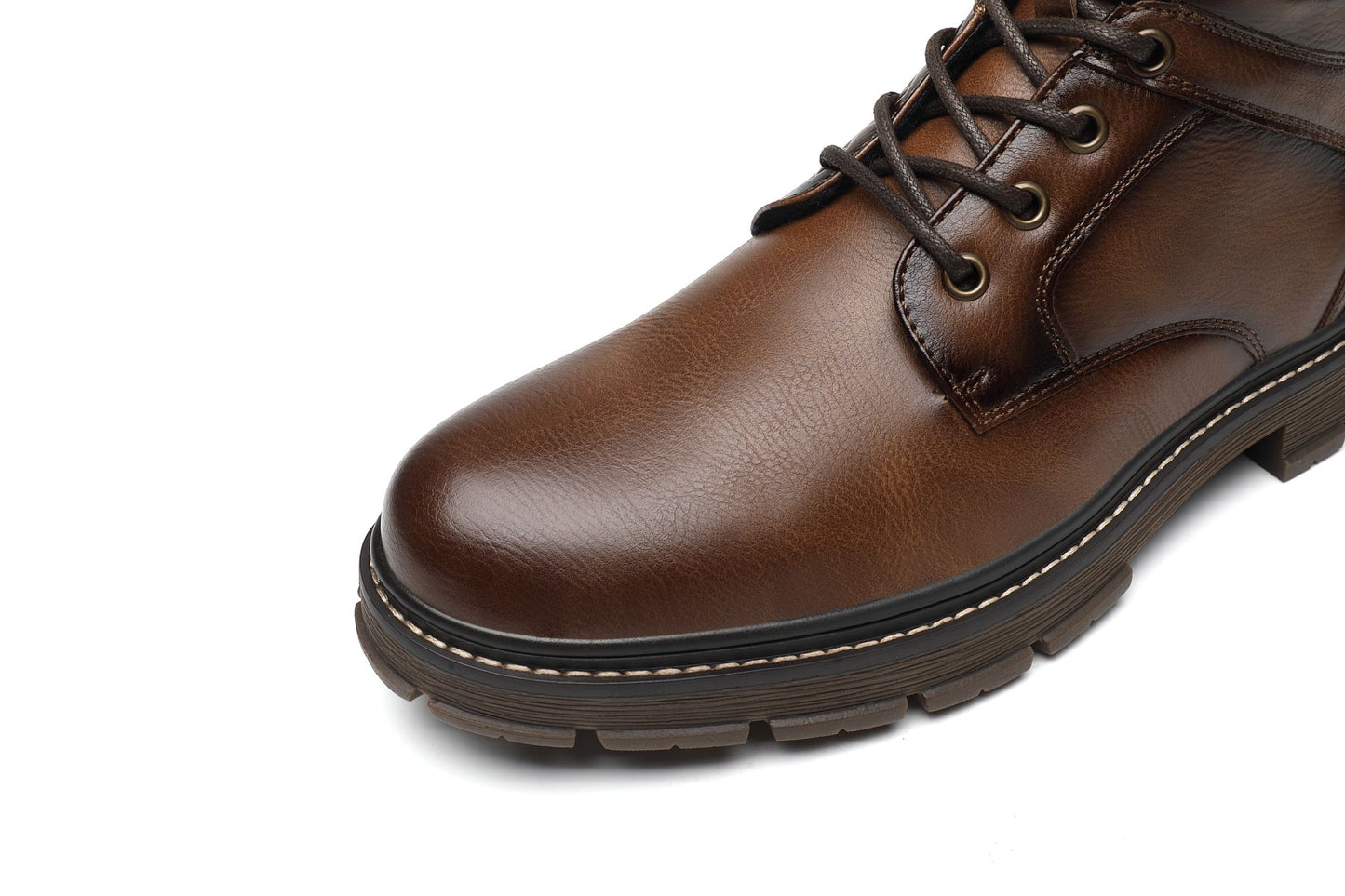 BHKH Botas Masculinas de Inverno da Moda botins Zíper Cadarço Botas de Tornozelo Sapatos Sociais Vintage de Negócios Sapatos Casuais de Couro Para Homens