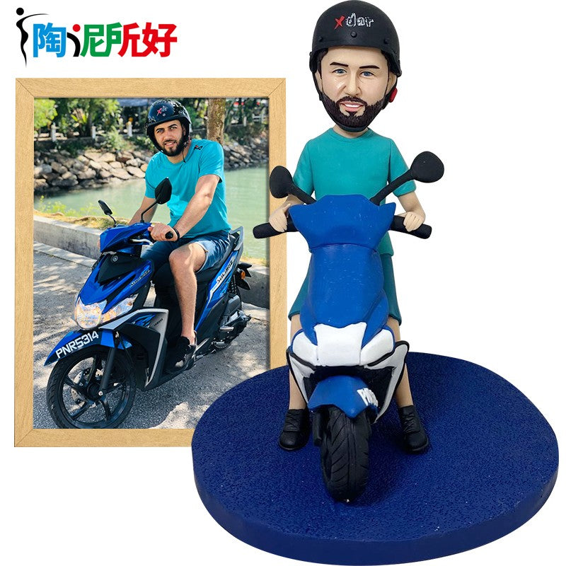 Bonecos Bobblehead Personalizados Feitos à Mão, Bonecos de Argila Personalizados Estatuetas Escultura a partir de foto, Presente de Natal para o Marido