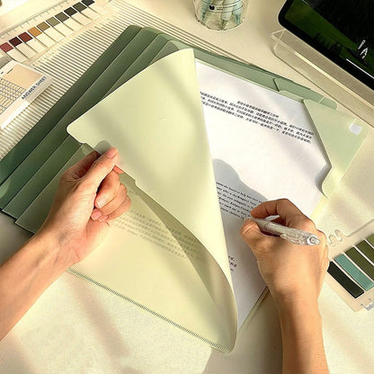 5 pcs A4 folder with lock buckle, high aesthetic office information booklet, large capacity for students to organize and store