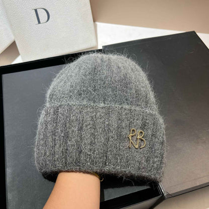 Women Ribbed Stretch Knit Beanie Soft Slouchy Wool Hat Extreme Cold Weather Warm Ear Protection Winter Fashion Cap