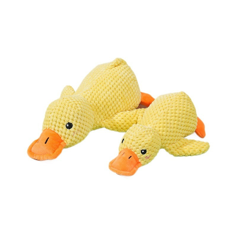 Brinquedos para Cães Pato de Pelúcia para Pequenos e Grandes Cães Resistente à Mordida Ranger os Dentes Brinquedo de Pato que Emite Som para Aliviar o Estresse