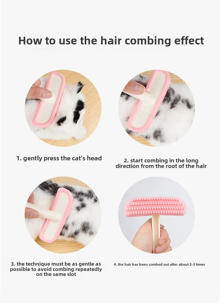 Rabbit Comb Silicone Small Pet Comb Cat Hair Comb Brush, Guinea Pig Hair Cleaning Beauty Care Tool Beauty Trimmer Pet Bath Comb