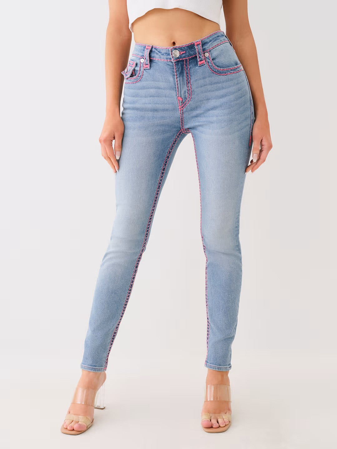 Jennie Mid Rise Super T Skinny Jean Embroidery Women Jeans High Street Sexy High Waisted Jeans Woman Casual Tight Washed Pants