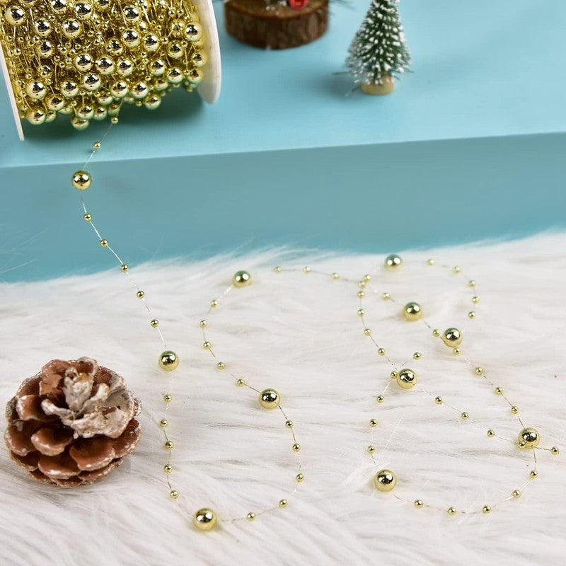 10M/Roll Pearl Chain Merry Christmas Decoration Christmas Tree Pendant for Home Decor Party Supplies New Year 2026 Gift Ornament