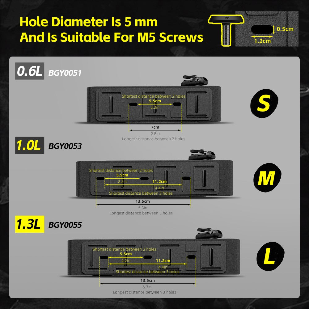 Rhinowalk Bicycle Top Tube Bag Waterproof Bike Front Frame Storage Bag Screw & Strap fixed Cycling Travel For MTB Road Gravel