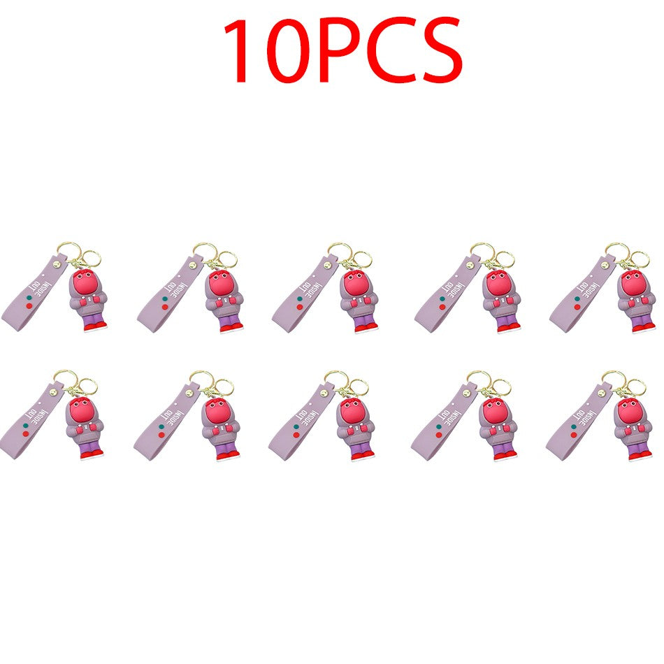 30 Peças/Conjunto Atacado Chaveiro Divertida Mente 2 Boneco de Personagem de Desenho Animado Fofo Chaveiro Pingente de Boneca de Personagem de Filme para Presente Infantil
