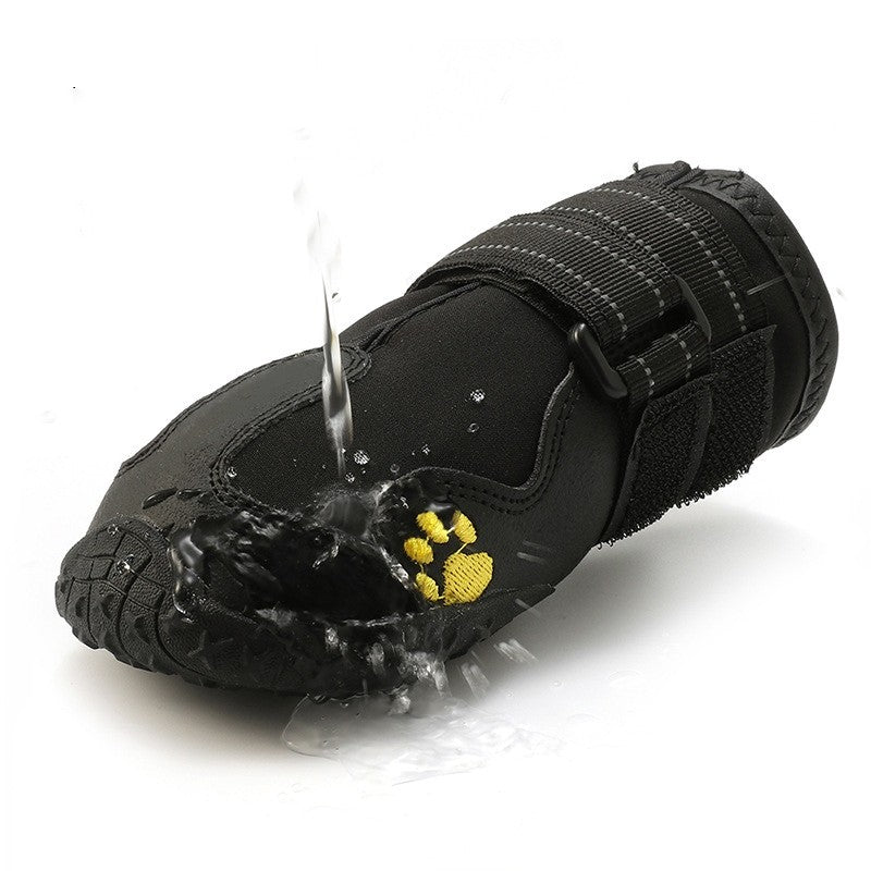 Botas Impermeáveis para Cães, Botas Quentes para Neve, 4 peças/conjunto, Sapatos para Cães com Refletores, Botinhas para Chuva, Meias Antiderrapantes, Calçados para Cães de Porte Médio e Grande