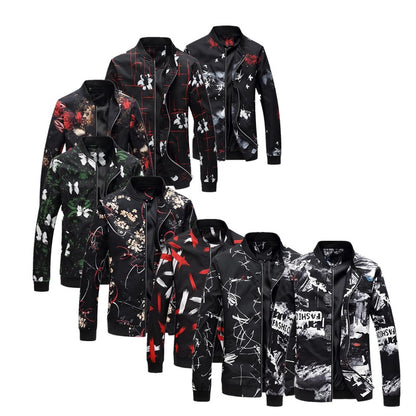 Spring, Autumn and Seasonal Boys' Floral Jacket, Large Size Urban Casual Coat Multi-color Available