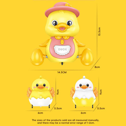 Brinquedos Musicais de Pato Rastejante para Bebês 3 Peças Pata Mãe Musical e Patinhos Brinquedo Interativo de Aprendizagem Precoce para Bebês Presente