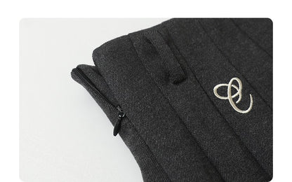 CHIC VEN Women Pleated Skirt High Waist Casual Preppy Style A-line Thick Mini Skirt for Girl Autumn Winter 2025 Ladies Clothing