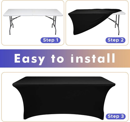 Wedding Spandex Table Cloth Cover Rectangular One Side Open Hotel Banquet Birthday Party Show Decoration Nice Look Design