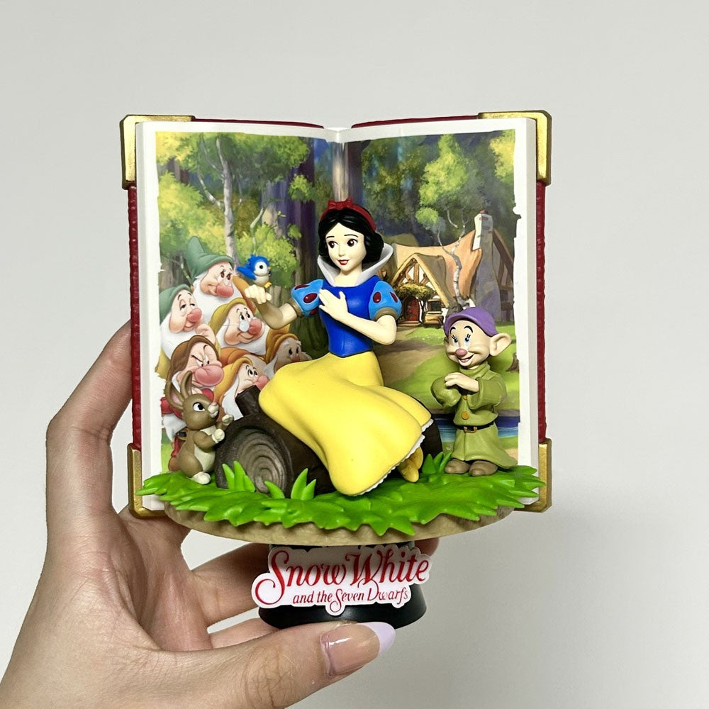 Disney Princess Snow White Action Figure Toy Snow White and the Seven Dwarfs D-Stage Story Book Series Anime Figures Model Gifts