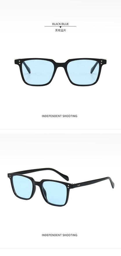 rectangle Rivet Tony Stark Sunglasses women men 2022 brand designer fashion Iron Man Glasses vintage oculos de sol masculino