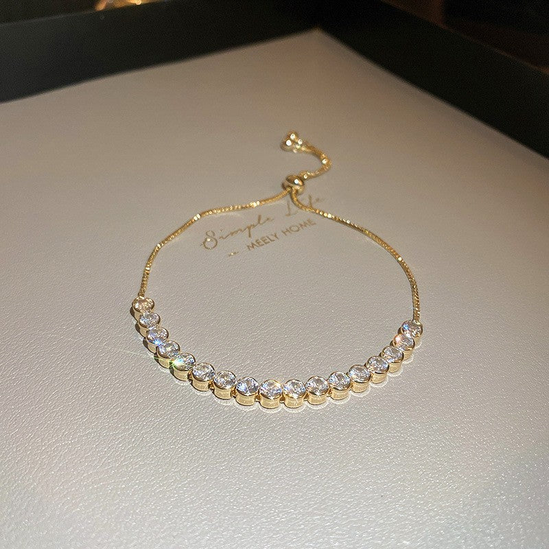 Pulseira de Tulipa de Opala Requintada com Zircônia para Mulheres Acessório Diário Personalizado da Moda Joias para Festas Presentes de Aniversário