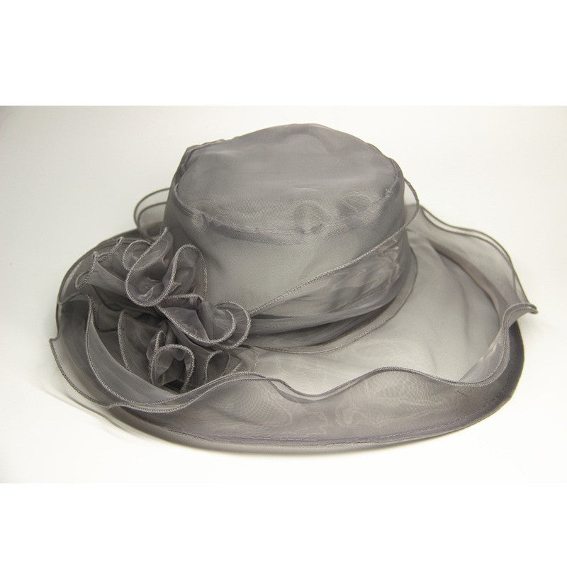 Chapéu Fascinator Derby para Igreja de Organza para Mulheres Chapéu de Casamento para Chá Kentucky Chapéu Derby para Mulheres Fedoras de Aba Larga Formal Kentucky