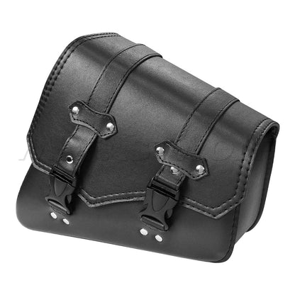 Universal Accessories Triangle Synthetic Leather Motorcycle Side Saddle Bag for Cafe Racer ATV For Harley Sportster XL 883/1200