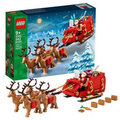 LEGO 40499 Trenó de Rena do Papai Noel para Meninos e Meninas - Brinquedo de Construção Educacional de Blocos de Montar Presente de Natal